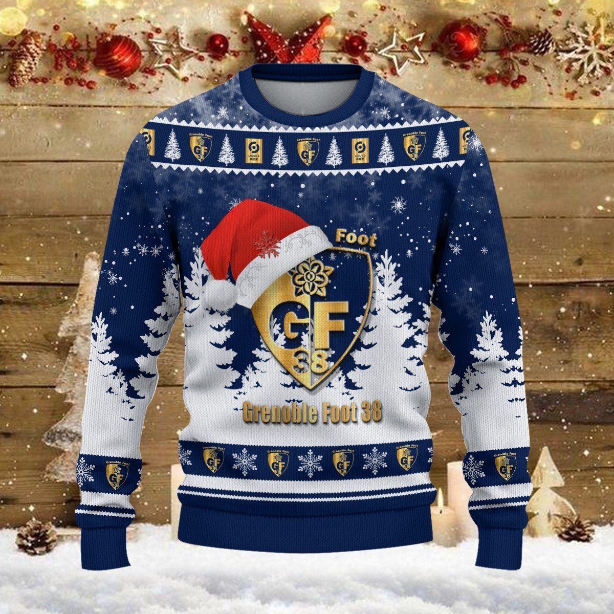 Pull de Noël moche Grenoble Foot 38 – Ugly Christmas Sweater – Image 2