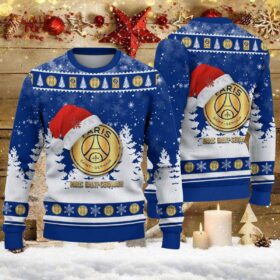 Pull de Noël moche Paris Saint-Germain (PSG) – Ugly Christmas Sweater