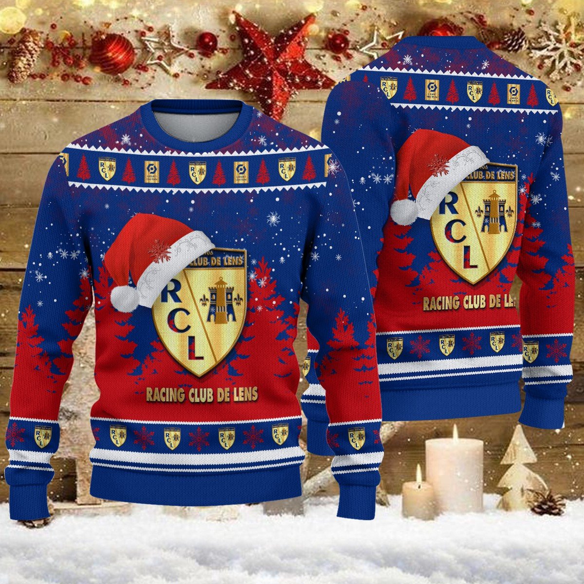 Pull de Noël moche RC Lens – Ugly Christmas Sweater
