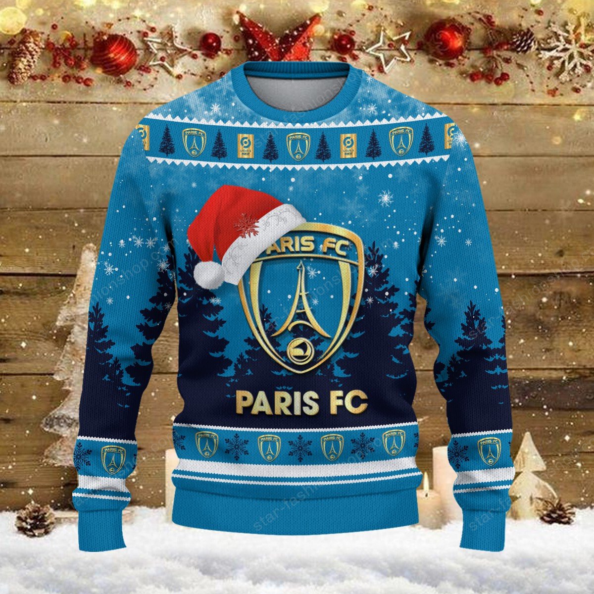 Pull de Noël moche Paris FC – Ugly Christmas Sweater – Image 2