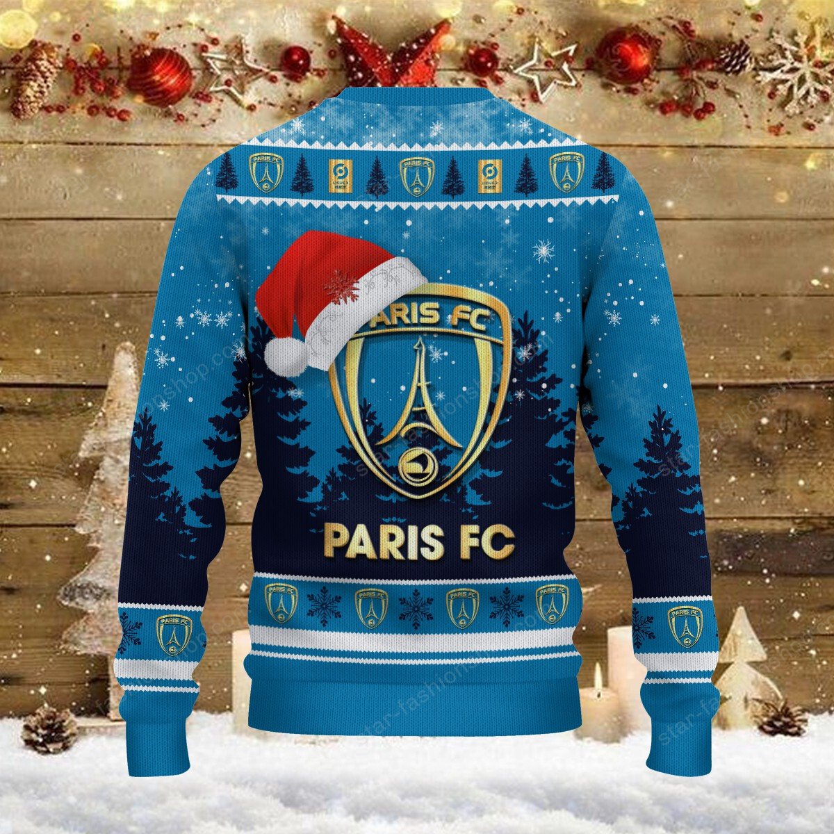 Pull de Noël moche Paris FC – Ugly Christmas Sweater – Image 3