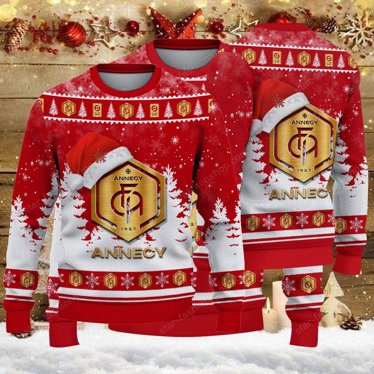 Pull de Noël moche FC Annecy – Ugly Christmas Sweater – Image 2