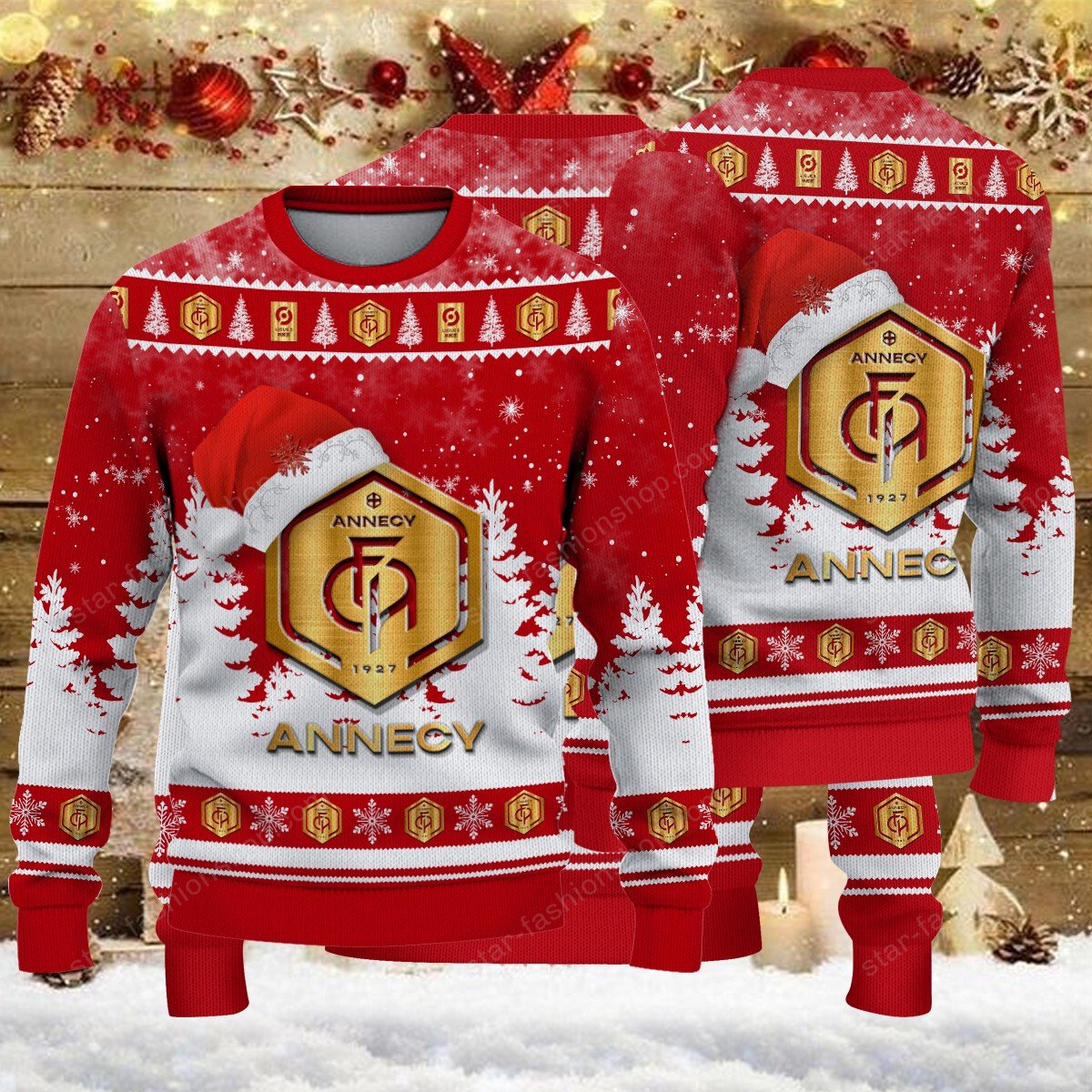 Pull de Noël moche FC Annecy – Ugly Christmas Sweater – Image 3