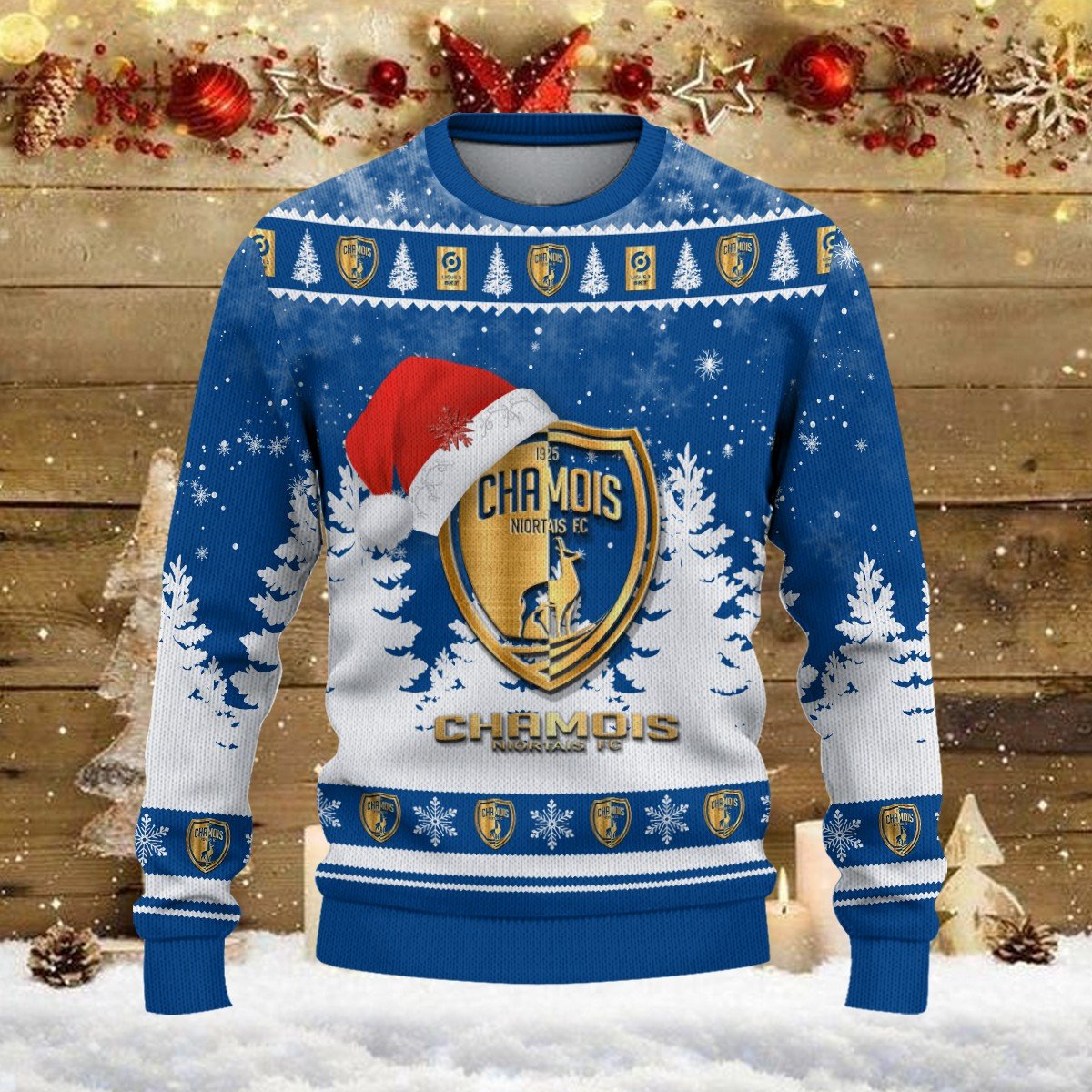 Pull de Noël moche Chamois Niortais FC – Ugly Christmas Sweater – Image 2
