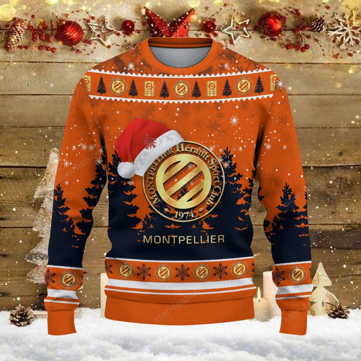 Pull de Noël moche Montpellier HSC – Ugly Christmas Sweater – Image 2