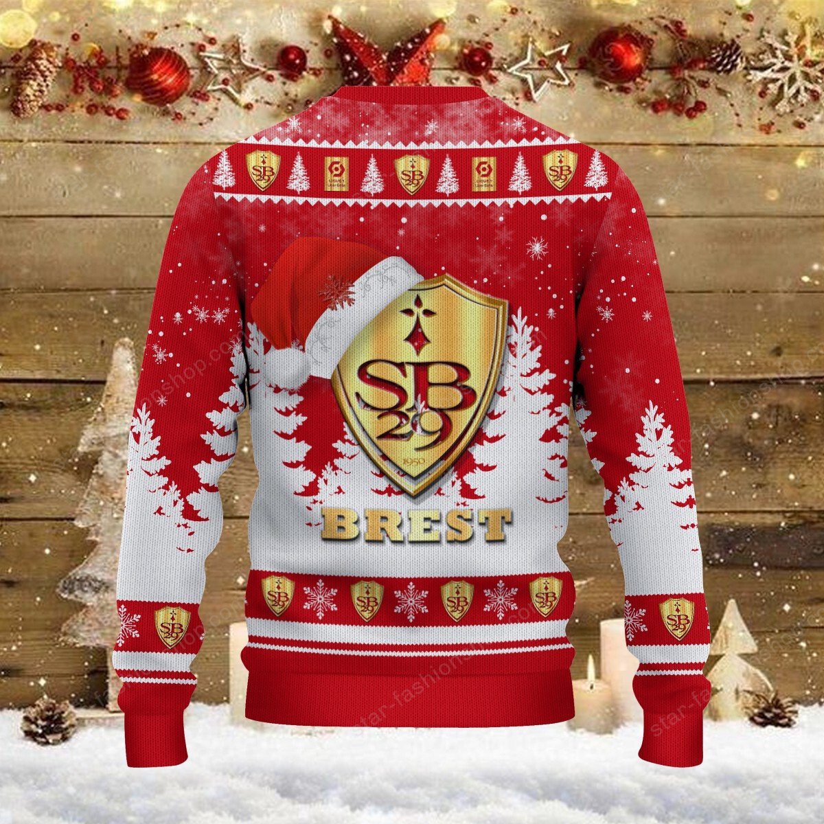 Pull de Noël moche Stade Brestois 29 – Ugly Christmas Sweater – Image 3