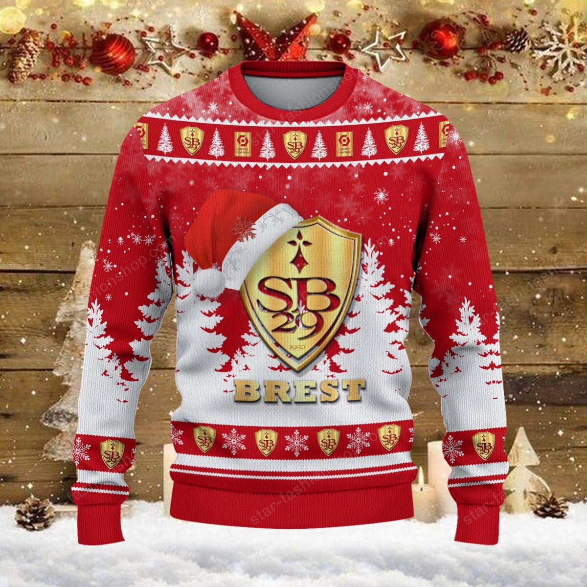 Pull de Noël moche Stade Brestois 29 – Ugly Christmas Sweater – Image 2