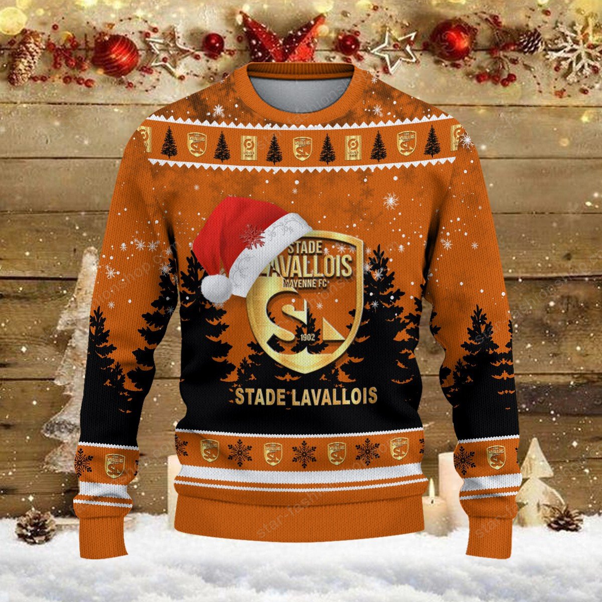 Pull de Noël moche Stade Lavallois – Ugly Christmas Sweater – Image 2