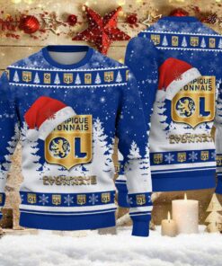 Pull de Noël moche Olympique Lyonnais – Ugly Christmas Sweater