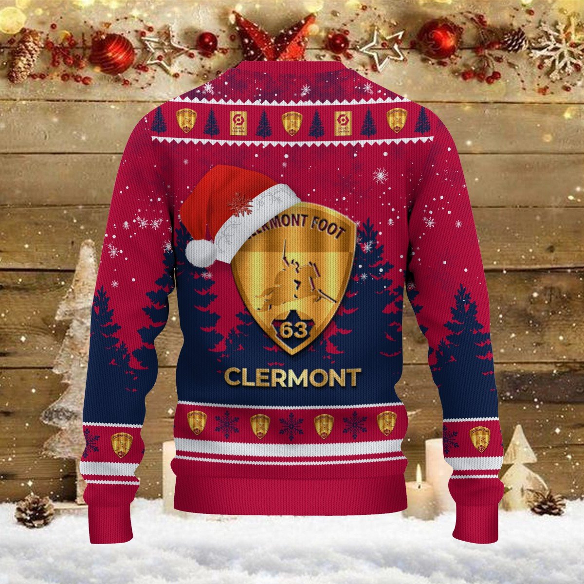 Pull de Noël moche Clermont Foot 63 – Ugly Christmas Sweater – Image 3