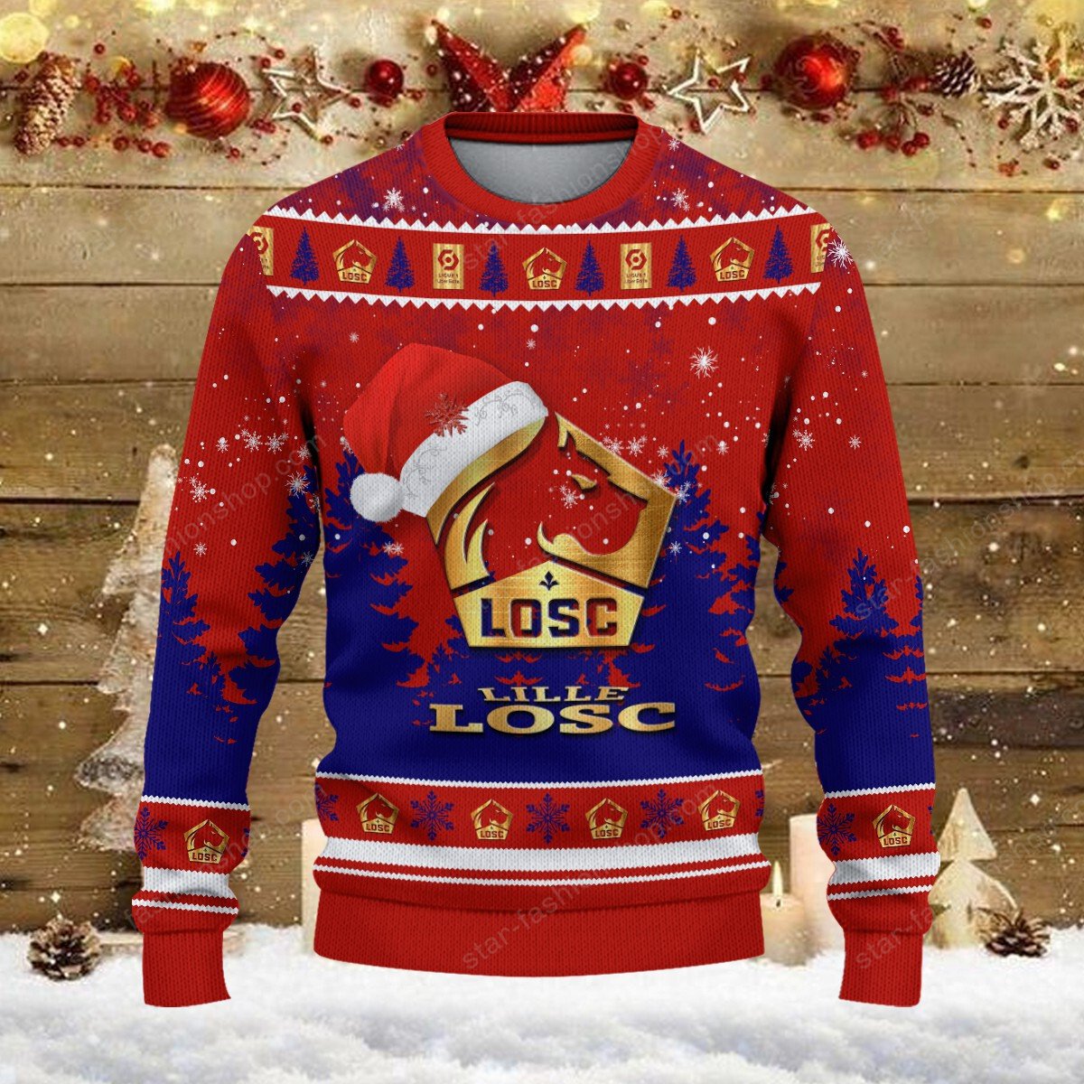 Pull de Noël moche LOSC Lille – Ugly Christmas Sweater – Image 2