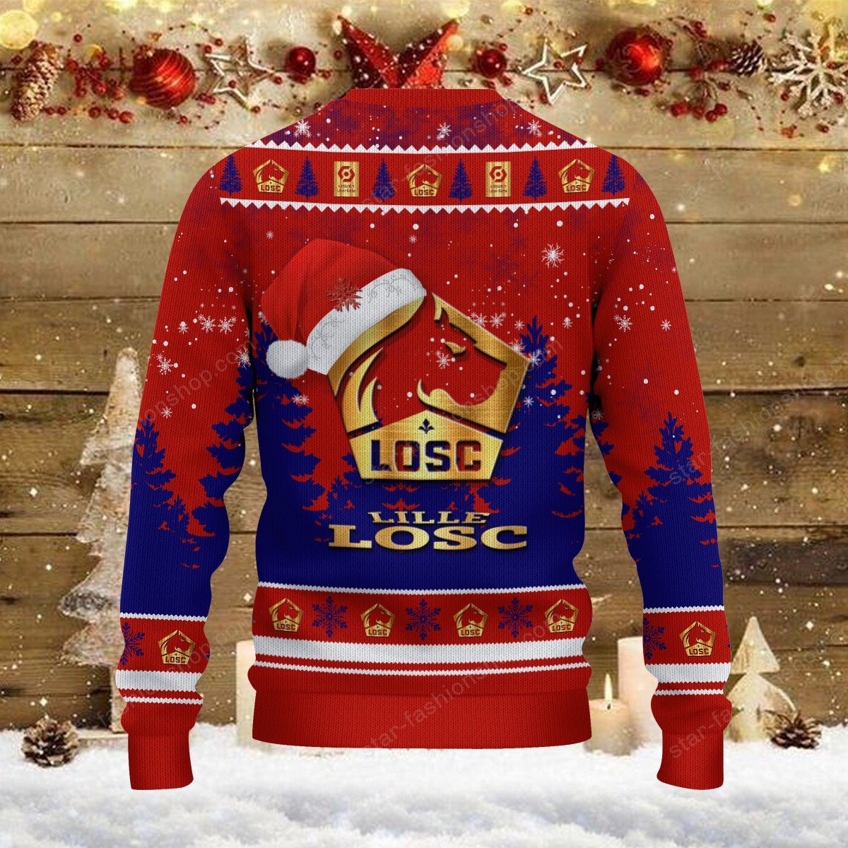 Pull de Noël moche LOSC Lille – Ugly Christmas Sweater – Image 3