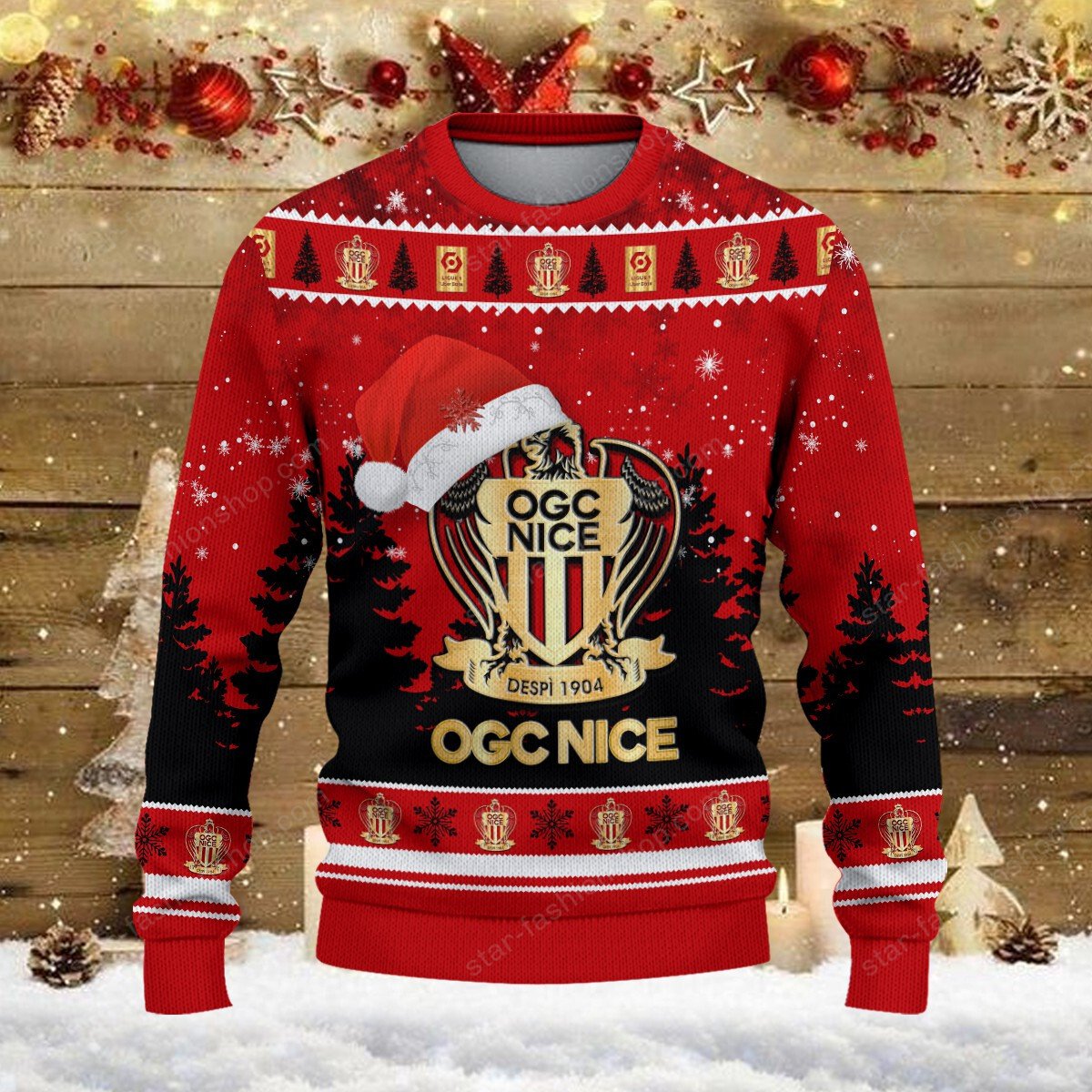 Pull de Noël moche OGC Nice – Ugly Christmas Sweater – Image 2