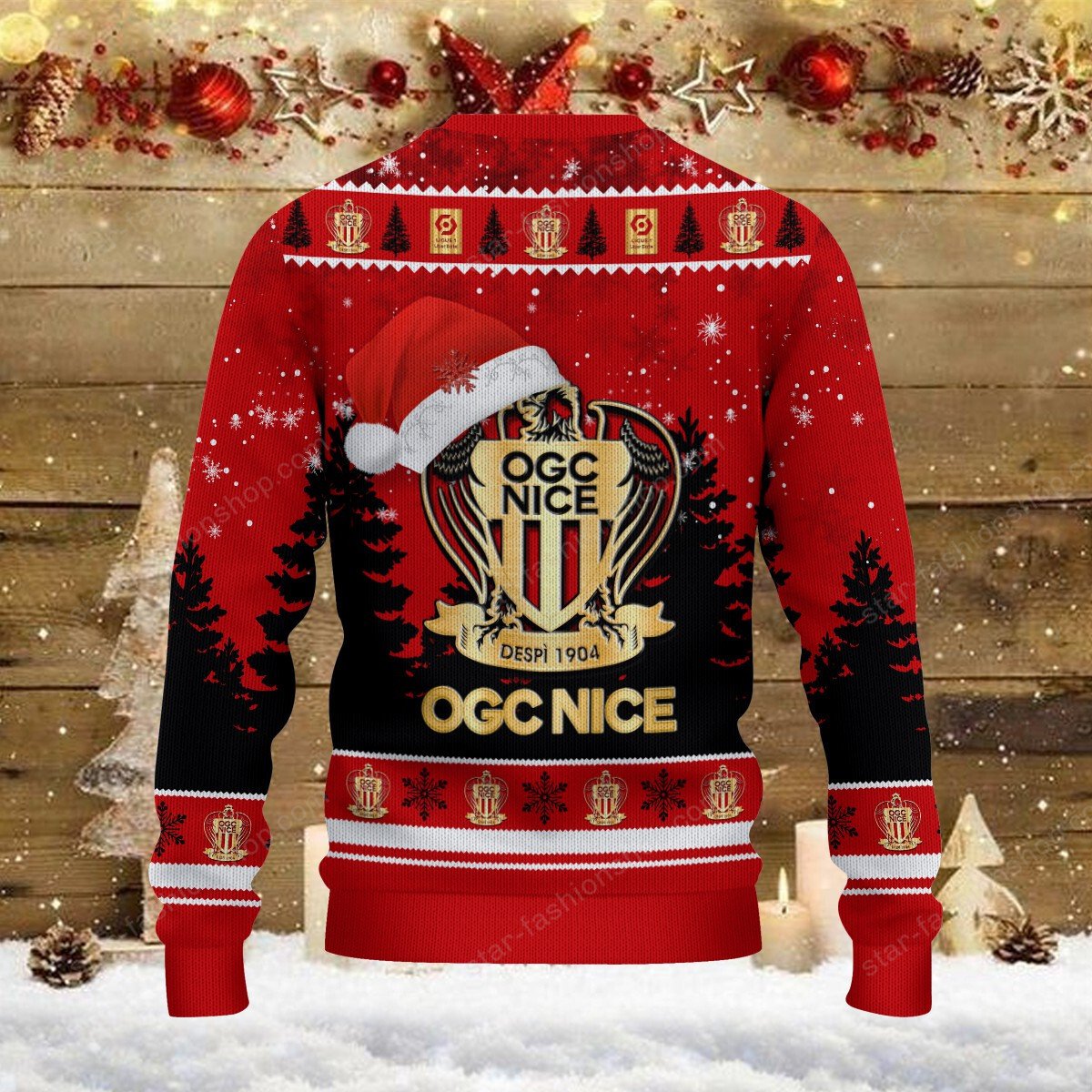Pull de Noël moche OGC Nice – Ugly Christmas Sweater – Image 3
