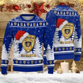 Pull de Noël moche SC Bastia – Ugly Christmas Sweater