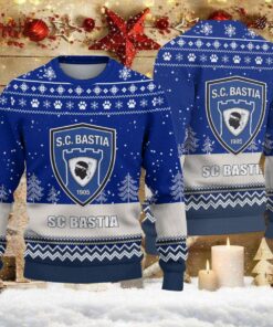 Pull de Noël moche SC Bastia – Ugly Christmas Sweater