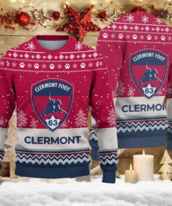 Pull de Noël moche Clermont Foot 63 – Ugly Christmas Sweater