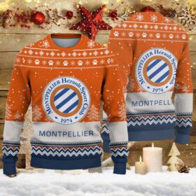 Pull de Noël moche Montpellier HSC – Ugly Christmas Sweater