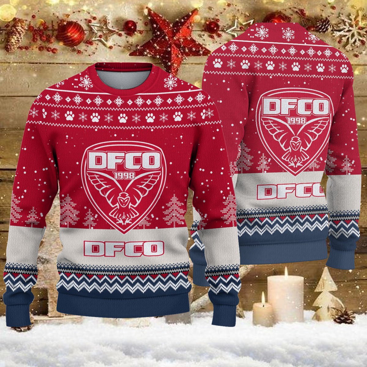 Pull de Noël moche Dijon FCO – Ugly Christmas Sweater