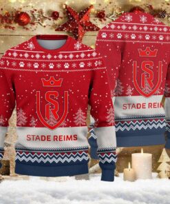 Pull de Noël moche Stade de Reims – Ugly Christmas Sweater