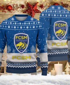 Pull de Noël moche FC Sochaux-Montbéliard – Ugly Christmas Sweater