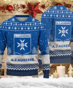 Pull de Noël moche AJ Auxerre – Ugly Christmas Sweater
