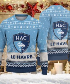 Pull de Noël moche Le Havre AC – Ugly Christmas Sweater
