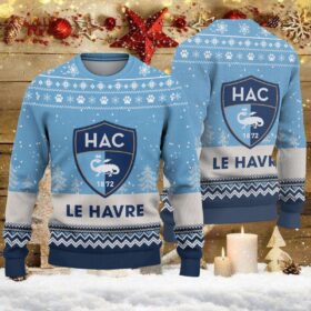 Pull de Noël moche Le Havre AC – Ugly Christmas Sweater