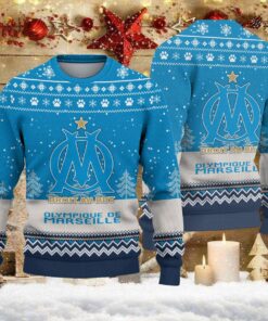 Pull de Noël moche Olympique de Marseille – Ugly Christmas Sweater