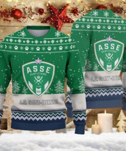 Pull de Noël moche AS Saint-Étienne – Ugly Christmas Sweater