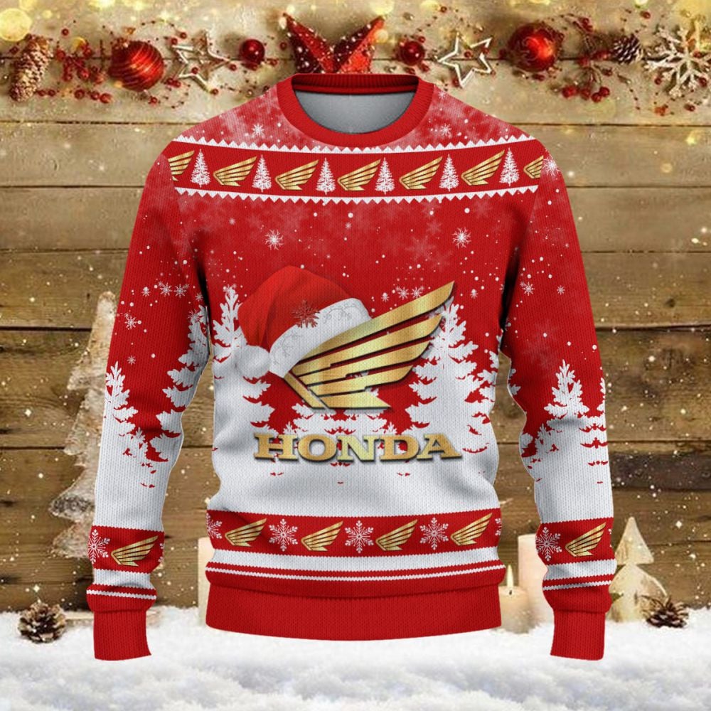 Pull de Noël moche Honda Motorcycle – Ugly Christmas Sweater – Image 2