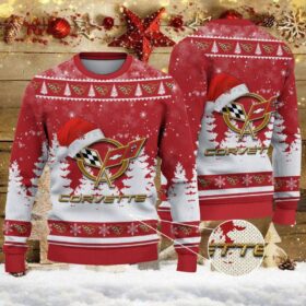 Pull de Noël moche Corvette C5 – Ugly Christmas Sweater