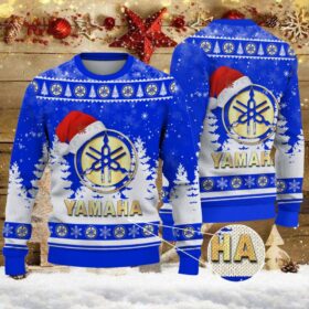 Pull de Noël moche Yamaha Blue – Ugly Christmas Sweater