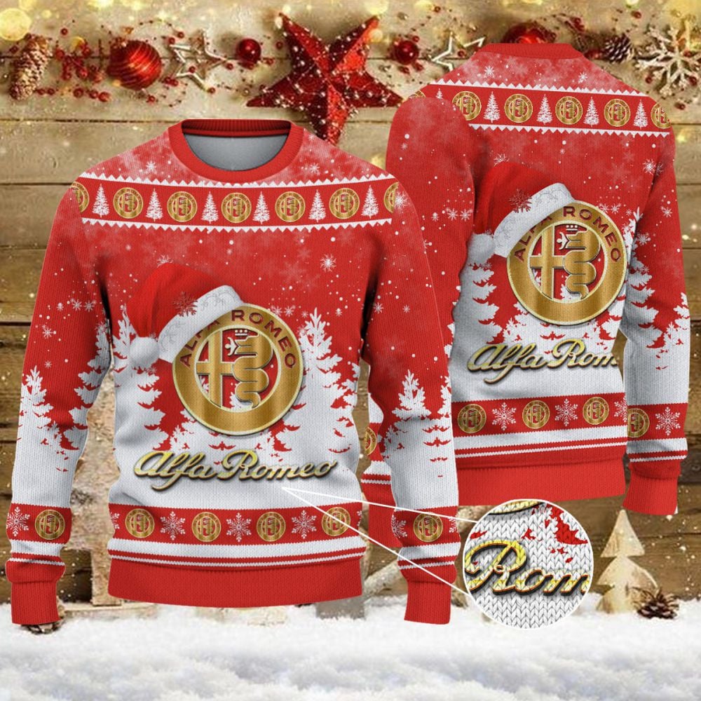 Pull de Noël moche Alfa Romeo Red – Ugly Christmas Sweater