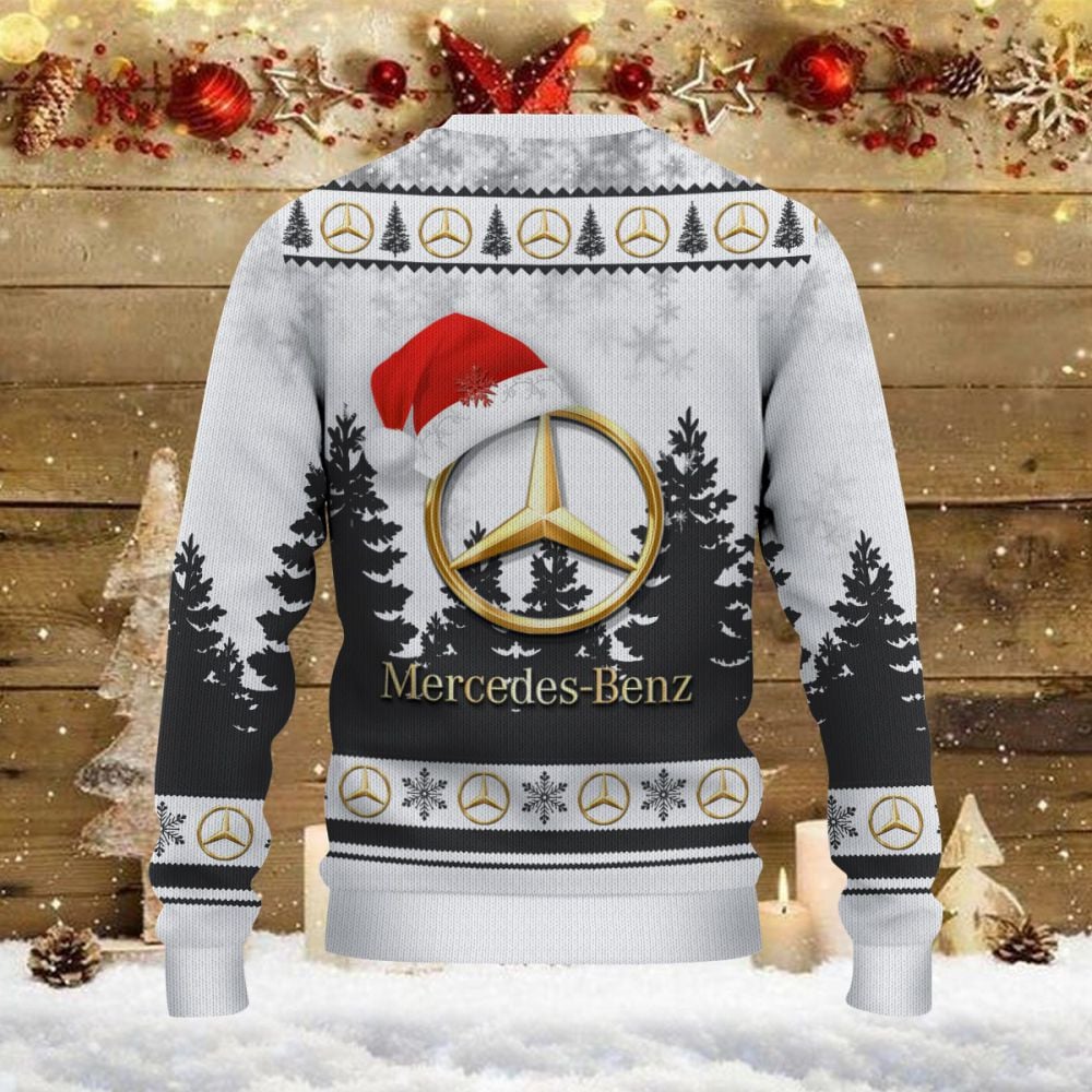 Pull de Noël moche Mercedes-Benz White – Ugly Christmas Sweater – Image 3