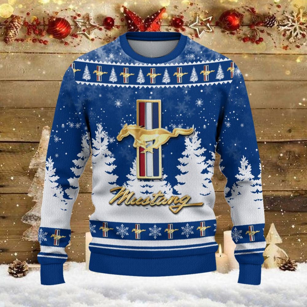 Pull de Noël moche Ford Mustang – Ugly Christmas Sweater – Image 2