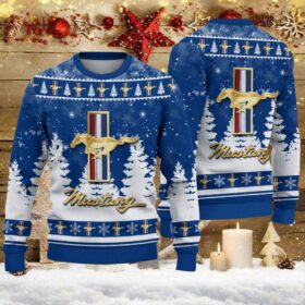 Pull de Noël moche Ford Mustang – Ugly Christmas Sweater