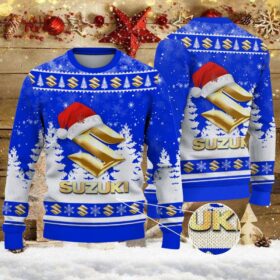 Pull de Noël moche Suzuki Blue – Ugly Christmas Sweater