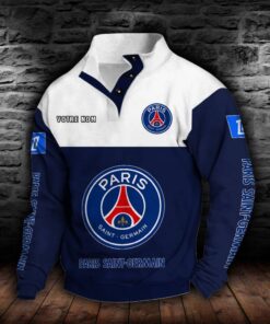 Sweat-shirt à col boutonné PSG