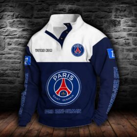 Sweat-shirt à col boutonné PSG
