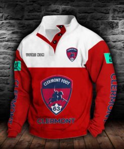 Sweat-shirt à col boutonné Clermont Foot Auvergne 63