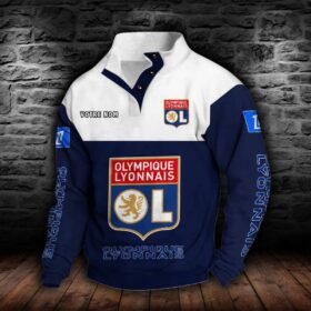 Sweat-shirt à col boutonné Olympique Lyonnais