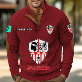Sweat-shirt pour homme sans capuche AC Ajaccio