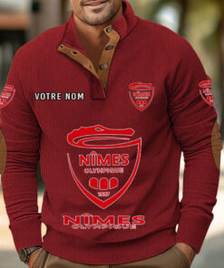 Sweat-shirt pour homme sans capuche Nîmes Olympique