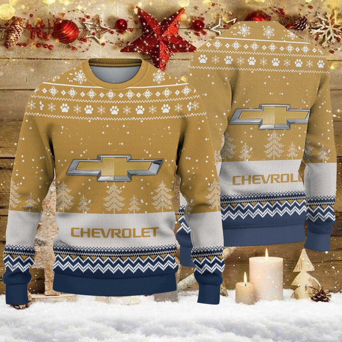 Pull de Noël moche Chevrolet – Ugly Christmas Sweater