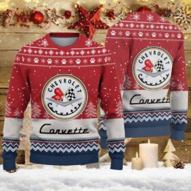 Pull de Noël moche Corvette C1 – Ugly Christmas Sweater