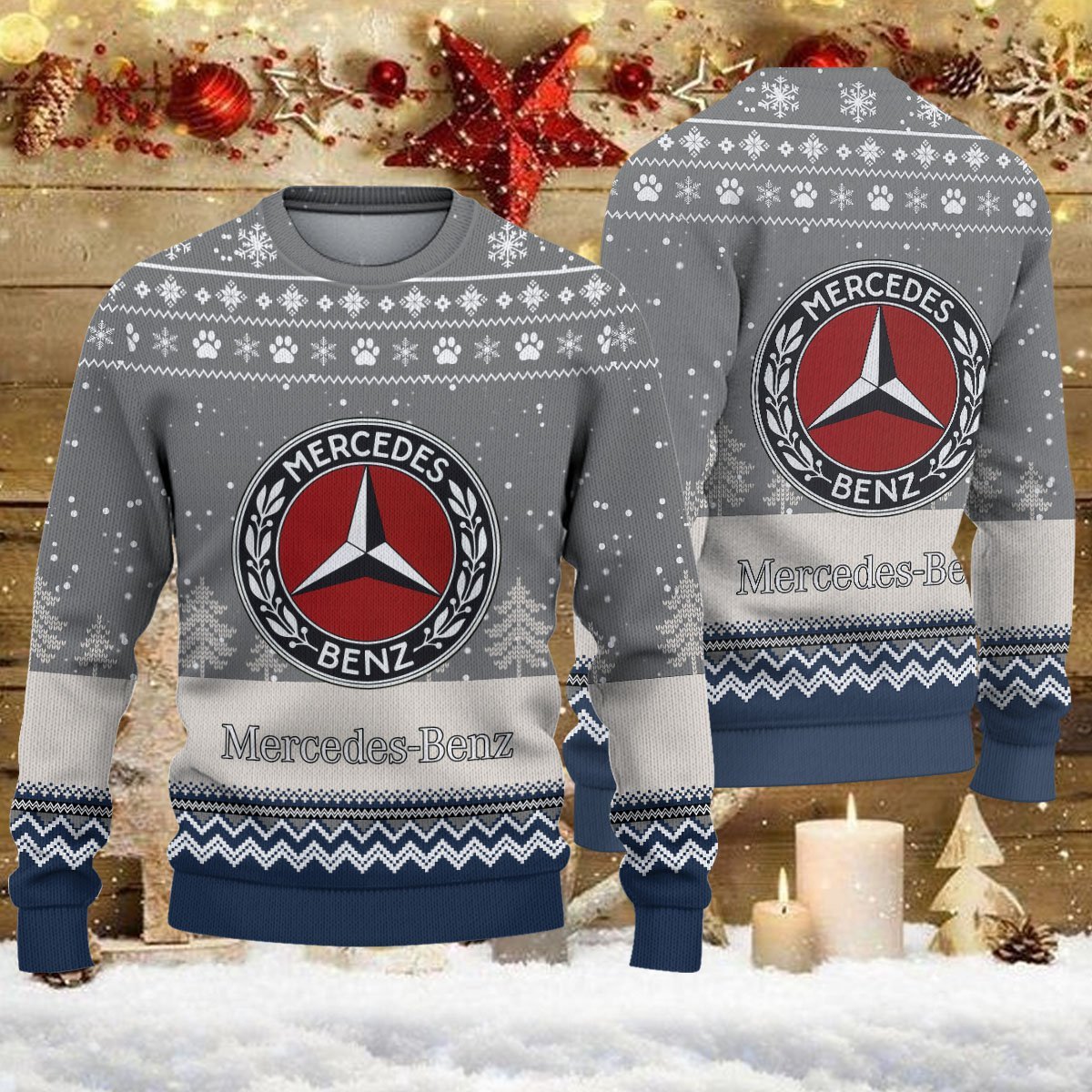 Pull de Noël moche Mercedes-Benz – Ugly Christmas Sweater