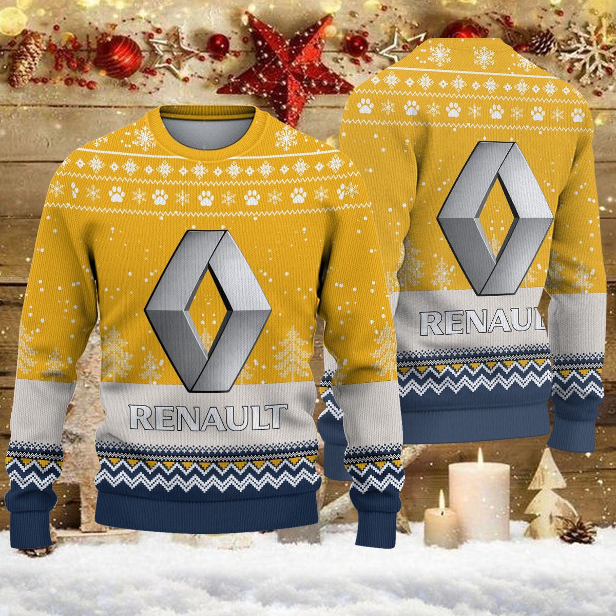 Pull de Noël moche Renault – Ugly Christmas Sweater