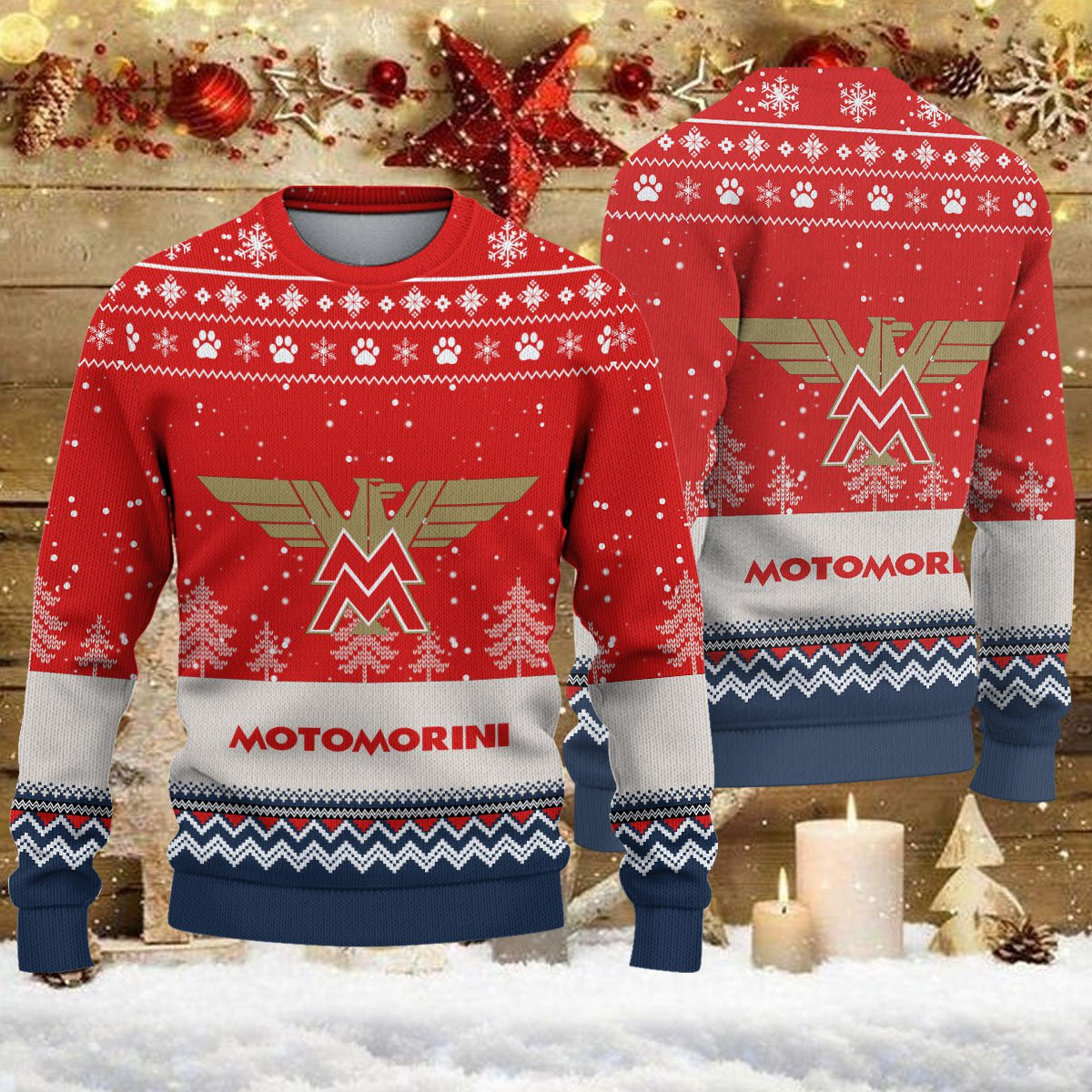 Pull de Noël moche Moto Morini - Ugly Christmas Sweater