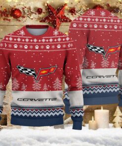 Pull de Noël moche Corvette C6 – Ugly Christmas Sweater